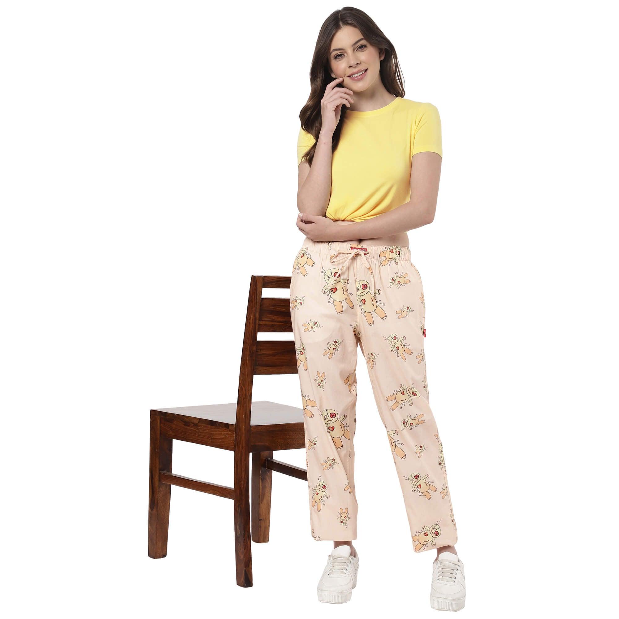 Yellow Solid T Shirt for Women